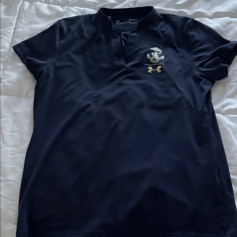Under Armour Dark Blue Polo with Gold Logo REDUCED!!